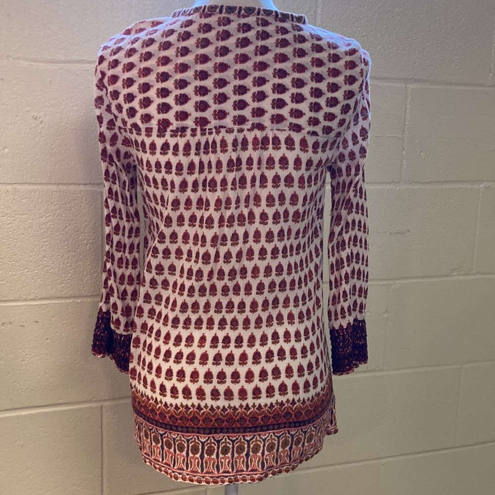 HP!! Lucky Brand Live in Love Floral Patterned Button Down Long Sleeve Top - Picture 4 of 9